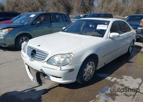 2002 Mercedes-Benz S 430 z USA, uszkodzony, nr VIN WDBNG70J52A252163